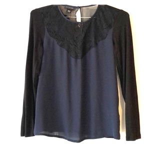 Navy/black blouse